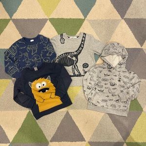 Toddler sweatshirts lot of 4. Size 5T - 6T